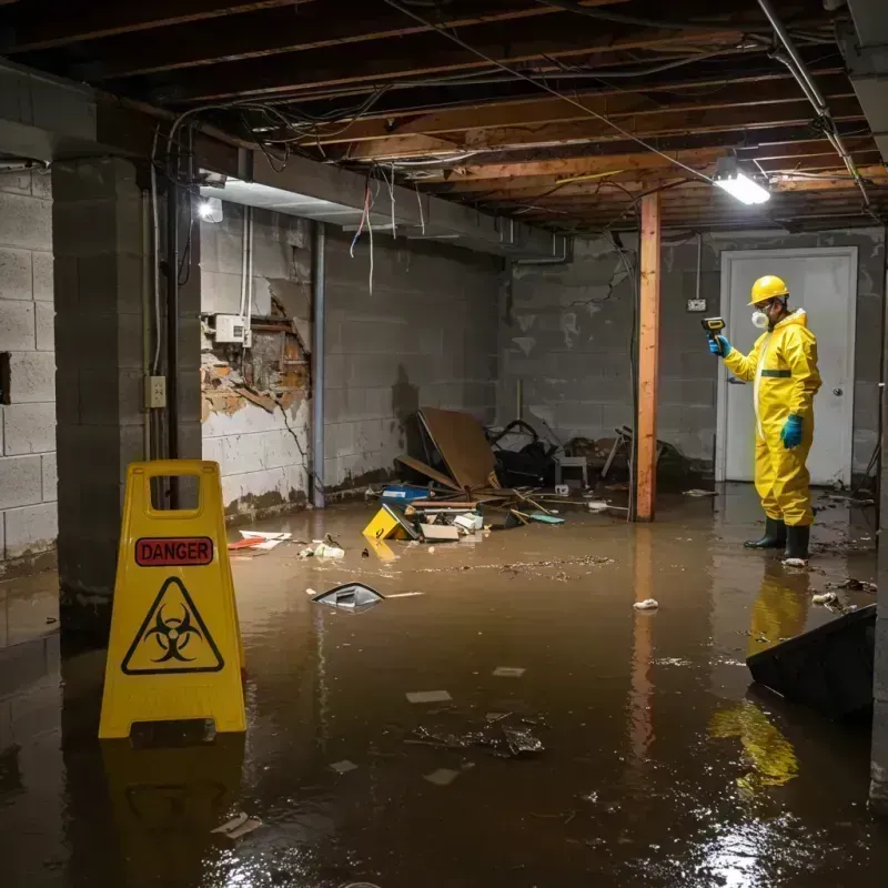 Flooded Basement Electrical Hazard in Atwood, IL Property